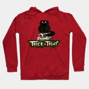 Trick or Treat Orange Cat Halloween Hoodie